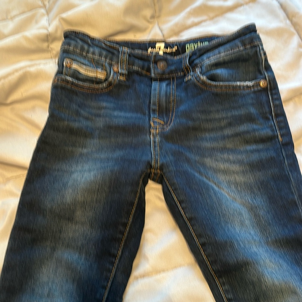 7 For All Mankind Paxtyn Dark Washed Skinny Jeans Boys size 6.  EUC.
